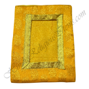 Chitraji Brocade Golden Jhari Feather Print Vastra with golden Jhari lace, Light Orange