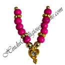 Small Coloured Moti Mala With Heart Shape Pendant