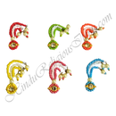 Orange Coloured Moti Sheeshphool with white Moti and Nang for Shree Mastak Shringar