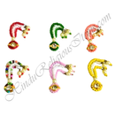 Multi-Colour Coloured Moti Sheeshphool with white Moti and Nang for Shree Mastak Shringar