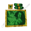 Satin Rajai Set With Golden Jhari Lace
