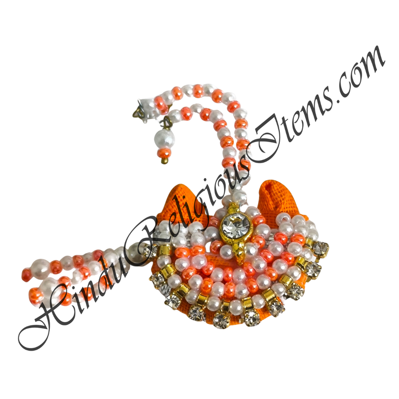 Premium Quality Cotton Paag With Moti Decoration With Moti Lad