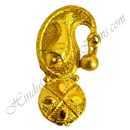 Golden Metal Sheeshphool with Matsyakrut design for Shree Mastak Shringar of Shri Thakorji