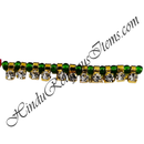 Coloured Moti Kandora With White Diamond Latkan