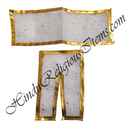 Lalan Cotton Vasanti / Chatna White Chira Vastra With Golden lace