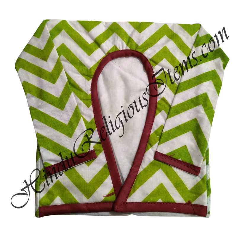 Large Size Chitraji W Shaped Double Colour Leheriya Gadal (Sweater) With Sleeves