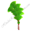 Premium quality coloured Resham Kalgi in Green for Shree Mastak Shringar of Shri Thakorji