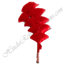 Premium quality coloured Resham Kalgi in Red for Shree Mastak Shringar of Shri Thakorji