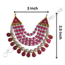 Premium Quality White Moti & Colour Moti Haas Mala With Nang(Diamond)