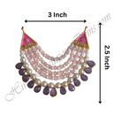 Premium Quality White Moti & Colour Moti Haas Mala With Nang(Diamond)