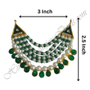 Premium Quality White Moti & Colour Moti Haas Mala With Nang(Diamond)