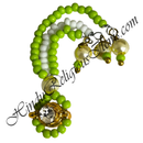 Coloured Moti Sheeshful With White Moti & Nang(Diamond)