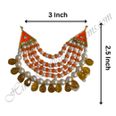 Premium Quality White Moti & Colour Moti Haas Mala With Nang(Diamond)