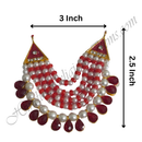 Premium Quality White Moti & Colour Moti Haas Mala With Nang(Diamond)