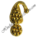 Golden Metal Sheeshful With Matsyakrut Design