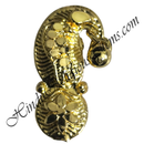 Golden Metal Sheeshful With Matsyakrut Design
