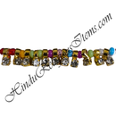 Coloured Moti Kandora With White Diamond Latkan