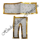 Lalan Cotton Vasanti / Chatna White Chira Vastra With Golden lace