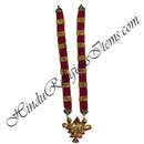 Premium Quality Moti Mala With Golden Rectangle Choki