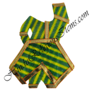 Chitraji Chakdar Cotton Leheriya  Ang Vastra With Golden Lace