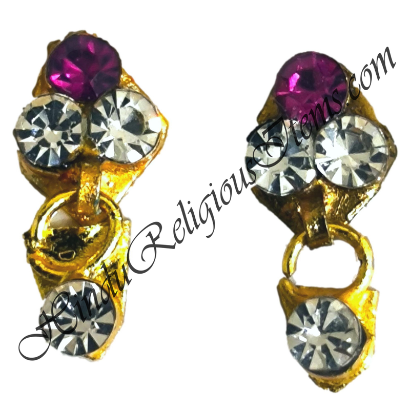 Diamond Kundal With Latkan