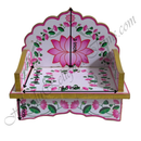 High-Quality MDF New Style Sinhasan With Kamal Printed