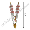 Premium Quality Three Layer White Moti Mala With Heart Shape Pendant