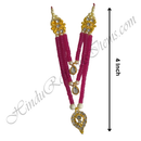 Premium Quality Three Layer Coloured Moti Mala With Droplet Shape Pendant