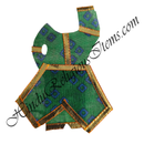 Chitraji Cotton Chofuli Bandhani Chakdar Ang Vastra With Golden Lace