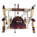 Decorative wall shelf with wooden design, labeled '16 Inch' and 'Cindu Items'.