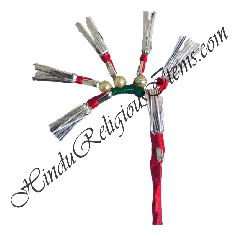 Premium Quality Silver Jhari Katra With Moti