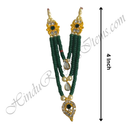 Premium Quality Three Layer Coloured Moti Mala With Droplet Shape Pendant