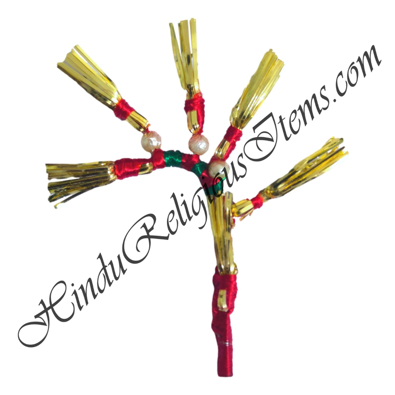 Premium Quality Golden Jhari Katra With Moti