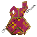 Chitraji Cotton Chofuli Bandhani Chakdar Ang Vastra With Golden Lace