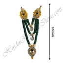 Premium Quality Three Layer Coloured Moti Mala With Droplet Shape Pendant