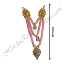 Premium Quality Three Layer Coloured Moti Mala With Droplet Shape Pendant