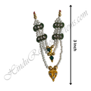 Premium Quality Three Layer White Moti Mala With Heart Shape Pendant