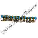 Coloured Moti Kandora With White Diamond Latkan