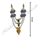 Premium Quality Three Layer White Moti Mala With Heart Shape Pendant