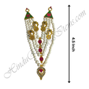 Premium Quality Three Layer White Moti Mala With Coloured Nang(Diamond) With Peacock Shaped Choki