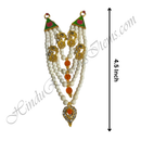 Premium Quality Three Layer White Moti Mala With Coloured Nang(Diamond) With Peacock Shaped Choki