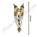 Premium Quality Three Layer White Moti Mala With Coloured Nang(Diamond) With Peacock Shaped Choki