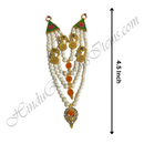 Premium Quality Three Layer White Moti Mala With Coloured Nang(Diamond) With Peacock Shaped Choki
