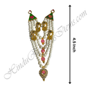Premium Quality Three Layer White Moti Mala With Coloured Nang(Diamond) With Peacock Shaped Choki