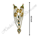 Premium Quality Three Layer White Moti Mala With Coloured Nang(Diamond) With Peacock Shaped Choki