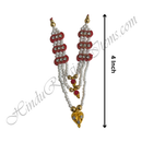 Premium Quality Three Layer White Moti Mala With Heart Shape Pendant