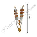 Premium Quality Three Layer White Moti Mala With Heart Shape Pendant