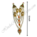 Premium Quality Three Layer White Moti Mala With Coloured Nang(Diamond) With Peacock Shaped Choki
