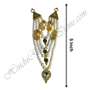 Premium Quality Three Layer White Moti Mala With Coloured Nang(Diamond) With Peacock Shaped Choki