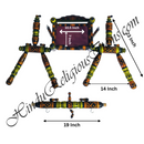 Decorative item with measurements on a white background